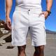 Herren Cargo Shorts Kurze Hosen Shorts Kurze Hosen Leinenshorts Kurze Hosen Sommer-Shorts Tasche Glatt Komfort Atmungsaktiv Outdoor Täglich Ausgehen Leinen / Baumwoll Mischung Modisch Brautkleider