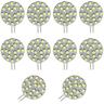 10 Stück 2 W G4 LED Disc Bi-Pin Glühbirne 200 lm 21 LED SMD2835 Warmweiß 20 W Halogen-Äquivalent für Puck-Leuchten in Wohnmobilen, Anhängern, Wohnmobilen, Automobilbeleuchtung, 12–24 V