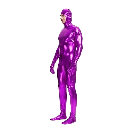 Zentai-Anzüge Bodysuit Karnevalskostüm Ganzkörperanzug Herren Einfarbig Latex Elasthan Lycra Kostüm für Karneval Maskerade Erwachsene Image
