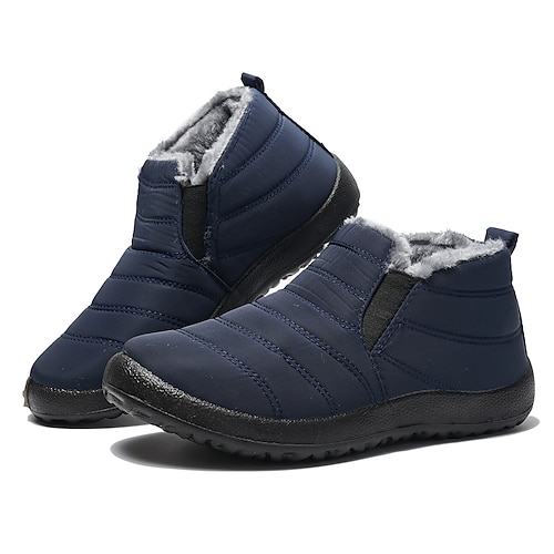 wasserdichte Winterstiefeletten für Herren und Damen – warme Schlupfschuhe mit Fellfutter für Outdoor-Aktivitäten Image