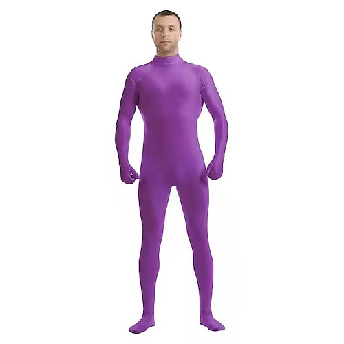 Zentai-Anzüge Ganzkörperanzug Bodysuit Karnevalskostüm Ganzkörperanzug Paar Herren Damen Sex Einfarbig Elasthan Lycra Kostüm für Halloween Erwachsene Image