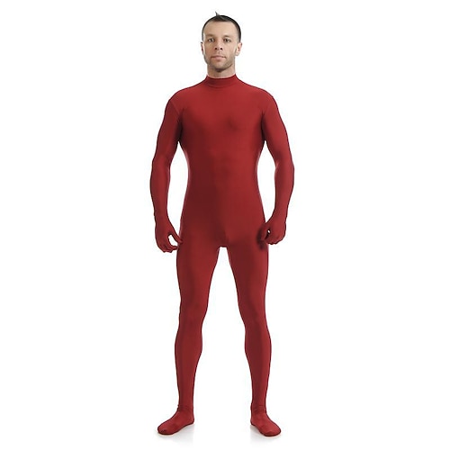 Zentai-Anzüge Ganzkörperanzug Bodysuit Karnevalskostüm Ganzkörperanzug Paar Herren Damen Sex Einfarbig Elasthan Lycra Kostüm für Halloween Erwachsene Image