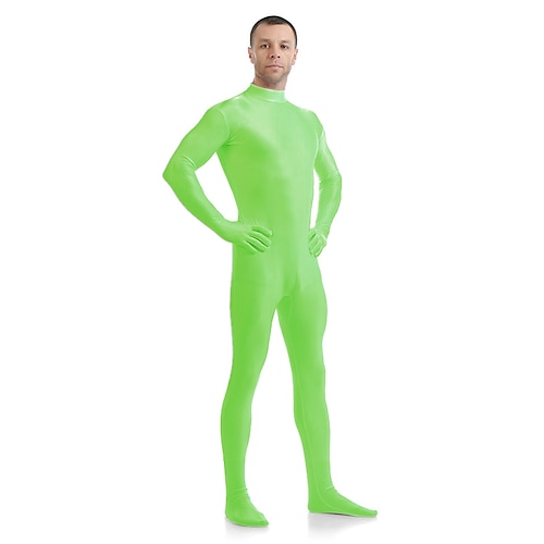 Zentai-Anzüge Ganzkörperanzug Bodysuit Karnevalskostüm Ganzkörperanzug Paar Herren Damen Sex Einfarbig Elasthan Lycra Kostüm für Halloween Erwachsene Image