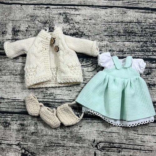 Waldorf Puppe Kleiderwechsel Materialtasche Persönlichkeit Set Waldorf handgemachte Muppet Puppe Weihnachtsgeschenk Image