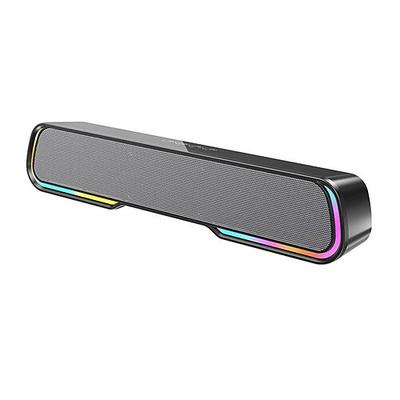 rgb lichtemittierende mini desktop lange tragbare soundbar subwoofer high power pc retro full range bluetooth lautsprecher som für zu hause Image