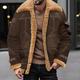 Herren Wintermantel Winterjacke Shearling-Mantel Sherpa-Jacke Outdoor Freizeitskleidung Warm Herbst Winter Glatt Modisch Strassenmode Kargen Standard Schwarz Wein Braun Khaki Kaffee Jacken