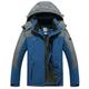 Herren Skijacke Gorpcore Softshell Fleecejacke wasserdichte Regenjacke Winter Outdoor thermisch warm winddicht Windjacke Trenchcoat Top Oberbekleidung Skifahren Camping Wandern Freizeit Denim Blau