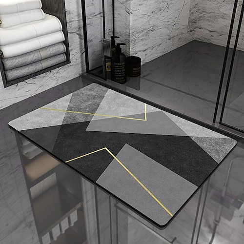 Kieselgur-Badematte, rutschfest, super saugfähig, Toilettentür, schnelltrocknend, Fußmatte, Eingangstürmatte, rutschfeste Matte Image