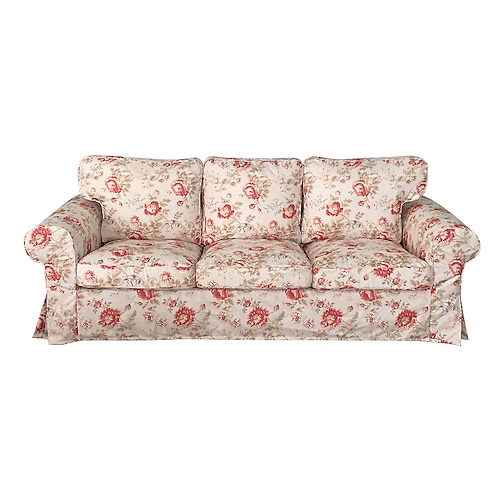 3-Sitzer Sofa Bezug Ektorp Couchbezug mit 3 Kissenbezügen und 3 Rückenlehnenbezügen Ektorp abnehmbarer waschbarer Möbel-Schutz Image