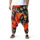 Herren Sommerhosen Ausgebeult Strandhose Haremshose Boho-Hosen Kordelzug Elastische Taille Drop Schritt Bedruckt Komfort Atmungsaktiv Casual Täglich Strand Hippie Yoga Schwarz Grün Schwarz und Grün