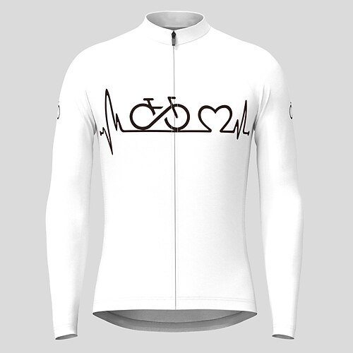 Herren Radtrikot Grafik Lustig Langarm Fahhrad Trikot Oberteil mit 3 Gesäßtaschen Mountainbike MTB Straßenradsport Schnelltrocknend Reflektierende Streifen Rückentasche Feuchtigkeitsableitend Sport Image