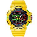 Smael Herren-Sportuhr, Militär-Digitaluhr, LED-Quarz, Dual-Display, Stoppuhr, Alarm, wasserdicht, Outdoor-Sport, Herren-Armbanduhr für Männer