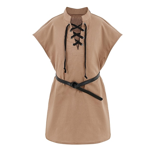 Buchwoche 2026 Retro Vintage Mittelalterlich Bluse / Hemd Pirat Wikinger Elfen Kostüm Jungen Vikinger Fantasie Halloween Karneval Maskerade Erwachsene Hemd Ganzjahres Image