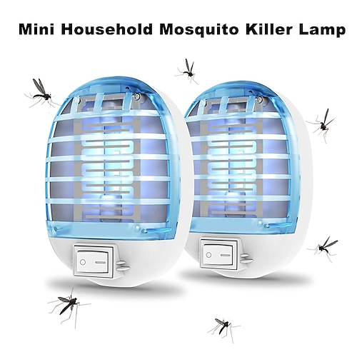 Insektenvernichter für den Innenbereich, Fliegenfalle für den Innenbereich, elektronischer Mückenvernichter, Mückenvernichter mit blauen Lichtern für Wohnzimmer, Zuhause, Küche, Schlafzimmer, Image