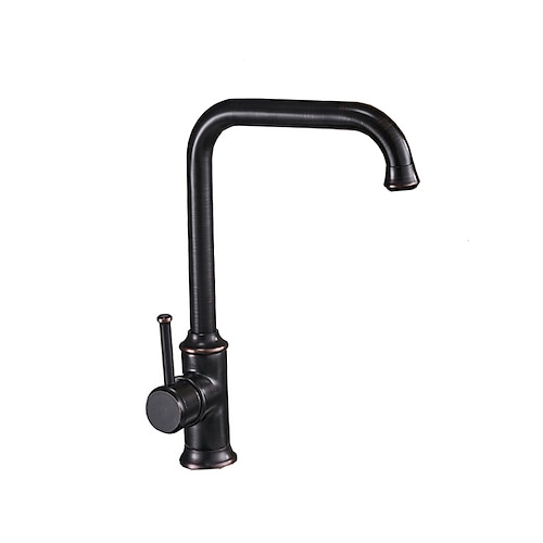 Küchenarmatur, Einhand-Messing/schwarzes Nickel, Einloch-Standardauslauf, Filter, Messing-Küchenarmatur mit kaltem und heißem Wasser Image