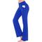 Damen Yogahose Seitentaschen Weite Hosen Hoher Taillenbund Yoga Fitness Fitnesstraining Unten Dunkelgrau Marineblau Schwarz Elasthan Sport Sportkleidung Hochelastisch