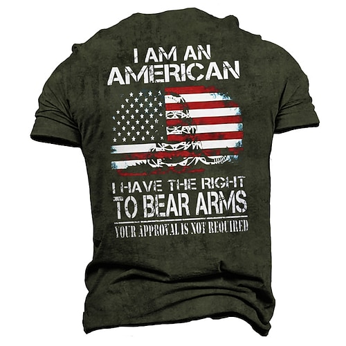 4. Juli 2026 250. Jahrestag des Gedenktags Männer Patriotische Vintage Patriot Grafik 3D Druck Veteran Rundhals Kurzarm T-Shirt Image