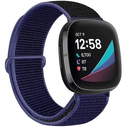 1 pcs Smartwatch-Band für Fitbit Versa 3 / Sense Nylon Smartwatch Gurt Verstellbar Elasthan Atmungsaktiv Sportband Ersatz Armband Image