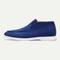Herren-Slipper aus grauem Wildlederimitat, minimalistische Freizeitschuhe mit weißer Sohle – vielseitiges und bequemes Schuhwerk für den Alltag