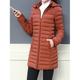 Damen Parka Steppmantel Weihnachten lange Pufferjacke Winter winddicht warmer Mantel stilvolle moderne Freizeitjacke Langarm mit Taschen durchgehender Reißverschluss Schwarz Rosa Armeegrün