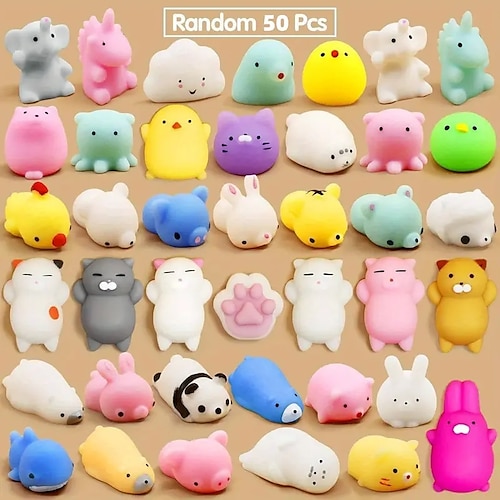 Farbe Zufällig 30 PCS Mochi Squishy Mini Squishies Spielzeuge Tier Squishys Kostenloser Versand Party Kinder Anti-Stress Entspannungsspielzeug Stressabbau Spielzeuge Weihnachtsgeschenk Image