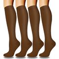 Herren Damen Kompressionsstrümpfe Mannschaftssocken Fahrradsocken Sportsocken Rennrad Geländerad Campen und Wandern Fahhrad / Radsport warm halten Schnelles Trocknung Atmungsaktiv Brown 4 Paare