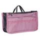 Praktische Dual-Handtasche aus Nylon, Dual-Organizer-Einsatz, Kosmetik-Aufbewahrungstasche, Schwarz