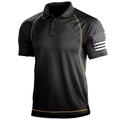 Herren Taktisches Hemd Performance-Polo Performance-Shirt Hemd für Wanderer Kargen Kurzarm Sport Natur Urlaub Ausgehen Casual Schnell Trocknend Atmungsaktiv Weich Glatt Schwarz Weiß Sportkleidung