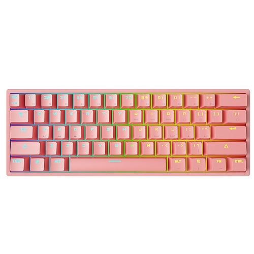 k620 Mini-Gaming-mechanische Tastatur grüne Achse rote Achse 61 Tasten RGB-Hotswap-Typ-C-kabelgebundene Gaming-Tastatur PBT-Tastenkappen Ergonomie-Tastaturen