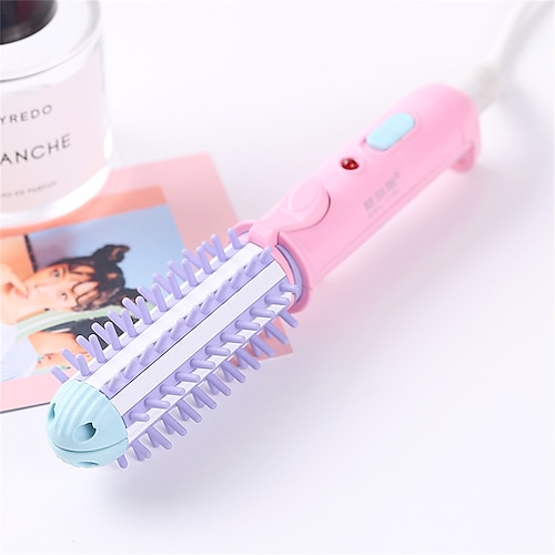 Mini elektrischer Haarglätter Reisen Lockenwickler Locken Trockner Styling Werkzeug Haarglätter Ionen Lockenstab Professionelle Heißbürste Valentinstagsgeschenk Image