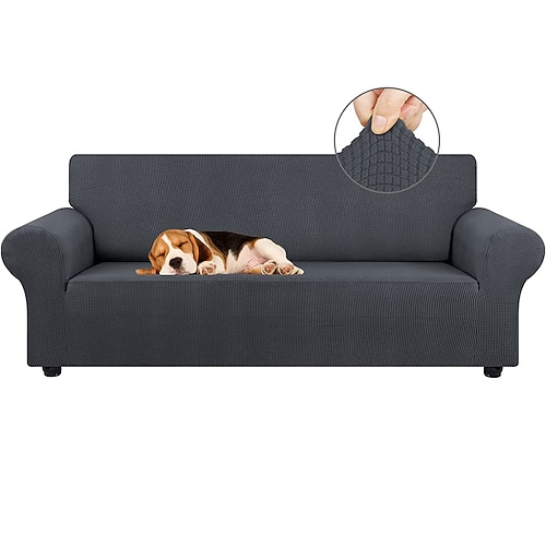 Stretch-Sofabezug, Schonbezug, Burgunderrot, elastisch, modernes Ecksofa für Wohnzimmer, Sofabezug, Ecksesselschutz, Sofabezug, 1/2/3/4-Sitzer Image