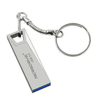 Hochgeschwindigkeits-USB 3.0-Flash-Laufwerk aus Metall, 32 GB, 64 GB, 128 GB, wasserdichter USB-Stick, Mini-Speichersticks mit Schlüsselring Image