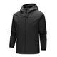 Herren Outdoorjacke Regenjacke Windjacke Ausbildung Sports Outdoor Wasserdicht Windbreaker Tasche Kordelzug Herbst Winter Feste Farbe Brautkleider schlicht Militär Stil Ständer Standard Regular Fit