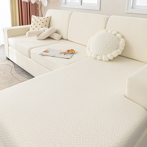 Stretch-Sofa-Sitzkissenbezug, Schonbezug, magischer Sofabezug, Couch-Sessel, Loveseat, 4- oder 3-Sitzer, grau, schwarz, rot, weich, langlebig, waschbar Image