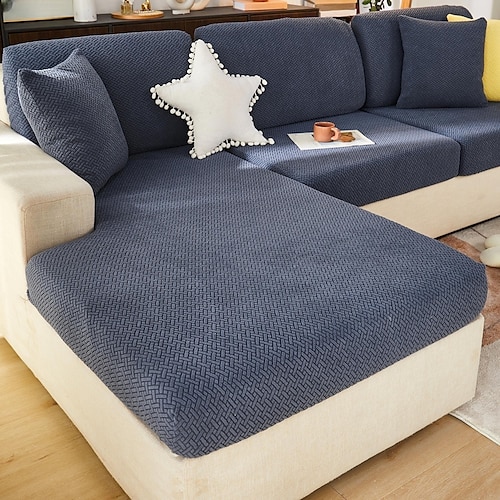 Stretch-Sofa-Sitzkissenbezug, Schonbezug, magischer Sofabezug, Couch-Sessel, Loveseat, 4- oder 3-Sitzer, grau, schwarz, rot, weich, langlebig, waschbar Image
