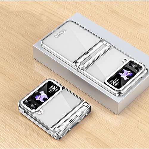 Handy Hülle Handyhüllen Für Samsung Galaxy Z Flip 6 Z Flip 5 Z Flip 4 Z Flip 3 Rückseite Transparent Ultradünn Einfarbig ABS PC Image