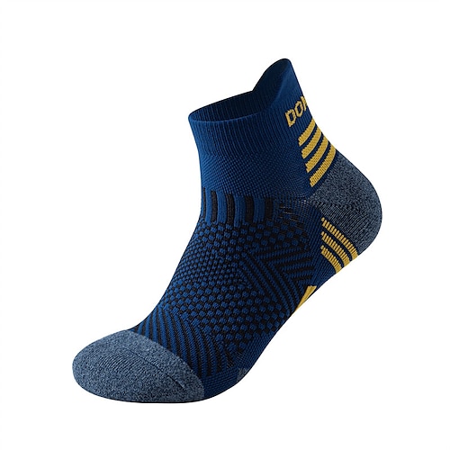 Herren 1 Paar Socken Socken Stricken Rutschfeste Socken Laufsport Socken Schwarz Marinenblau Farbe Streifen Frühling, Herbst, Winter, Sommer Image