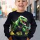 St. Patrick Jungen 3D Dinosaurier Pullover Langarm 3D-Druck Frühling Herbst Modisch Strassenmode Cool Polyester kinderkleidung 3-12 Jahre Rundhalsausschnitt Outdoor Casual Täglich Regular Fit