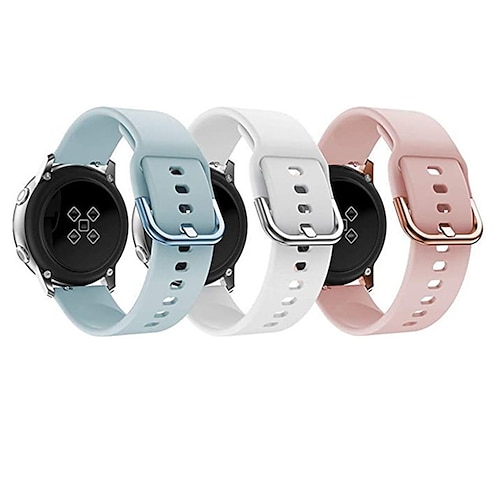 3 Pack Uhrenarmband für Garmin MARQ Descent G1 Forerunner 55 245 645 Music Fenix 7S Sapphire Solar / 6S Pro / 5S Plus Fenix 7 Sapphire Solar / 6 Pro / 5 Plus Silikon Ersatz Gurt 20mm 22mm Elasthan Image