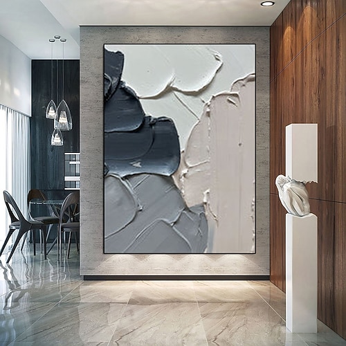 neutrales strukturiertes Gemälde, handbemalt, beige, abstrakte Malerei, handgefertigt, beige 3D-Texturkunst, graues, minimalistisches Gemälde, Wandkunst, großes abstraktes Ölgemälde, Leinwandkunst, Image