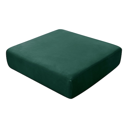 1 Stück Samt Stretch Couch Kissenbezug Burgund Plüsch Kissen Schonbezug für Stuhlkissen Möbelschutz Sitzkissen Sofabezug mit elastischer Unterseite Waschbar Image