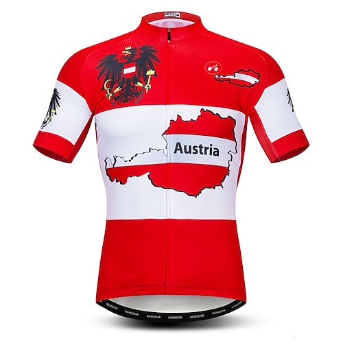Tag der Unabhängigkeit Amerikas 250. Jahrestag Herren Radtrikot Gemustert UK Nationalflagge Kurzarm Fahhrad Trikot Oberteil mit 3 Gesäßtaschen Mountainbike MTB Straßenradsport UV-beständig Image