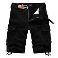 Herren Cargo Shorts Kurze Hosen Shorts Kurze Hosen Kurze Hose für Wanderer Baggy Shorts Kurze Hosen Multi Pocket Gerade geschnitten Einfarbig Komfort tragbar Arbeit Täglich Strassenmode Brautkleider