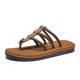 Herren Hausschuhe Flip-Flops Pantoffeln Flip Flops Strandpantoffeln Wanderschuhe Brautkleider schlicht Strand Design Heim Täglich Elastisches Gewebe Atmungsaktiv Halbschuhe Schwarz Braun Khaki