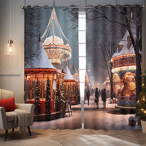 Verdunkelungsvorhänge, Bauernhaus-Ösen, Scheunenholztür-Vorhangpaneele für Wohnzimmer, Schlafzimmer, Tür, Küche, Fenster, Behandlungen, thermisch isolierte Raumverdunkelung Image