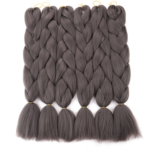 Häkelhaare Jumbo Box Zöpfe Schwarz Dunkelbraun Synthetische Haare Lang Geflochtenes Haar 6St 3 Stück 1pc Image