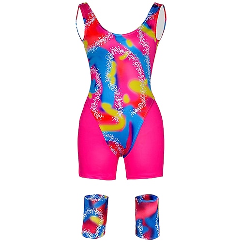 Paar-Film-Rollerblade-Outfits Puppe Y2K Cowgirl-Anzüge Overall Kleid Hot Pink Männer Frauen Paar Cosplay Kostüm Halloween Karneval Maskerade Image