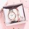 Luxus Kristall Frauen Armband Quarzuhren Mode Diamant Damen Quarzuhr weibliche Sportkleid rosa Zifferblatt Armbanduhr