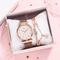Luxus Kristall Frauen Armband Quarzuhren Mode Diamant Damen Quarzuhr weibliche Sportkleid rosa Zifferblatt Armbanduhr