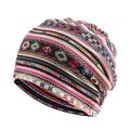 Herren Damen Vintage floral Beanie leichte atmungsaktive Schädelmütze lässig dünne Beanie Baggy Hut für den täglichen Gebrauch lässiger Hip-Hop weicher Lauf Erwachsene Zwergmützen Chemomütze